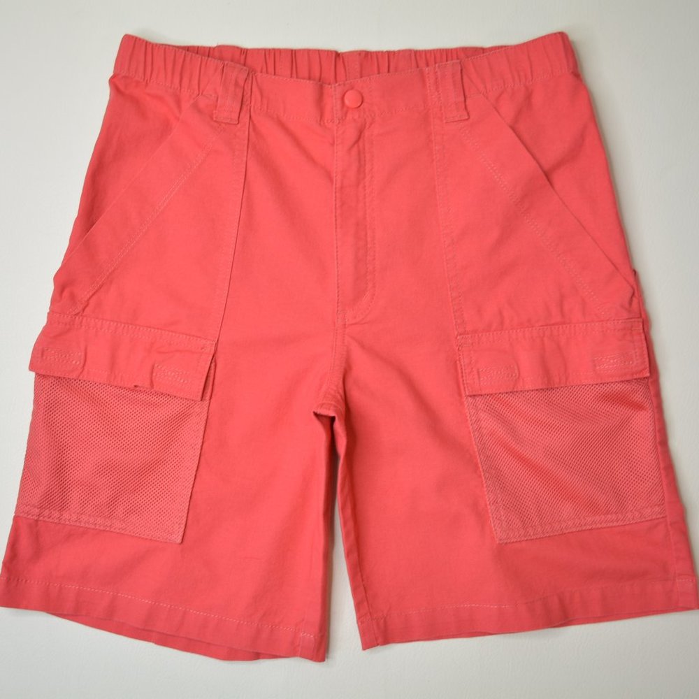 Columbia PFG Size XL‎ 18 - 20 Boys CORAL Red FISHING Outdoors Utility SHORTS